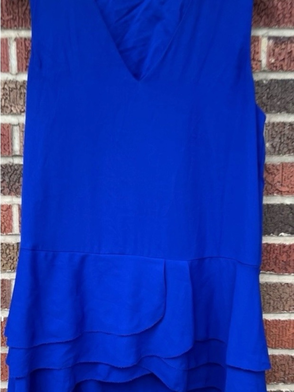 Like a new banana republic V-neck Ruffle Hem Women’s Top - Royal Blue